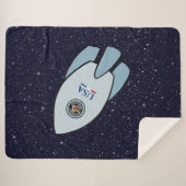 KiniArt Rocket Dog Border Terrier Sherpa Blanket Sherpadecke (Vorderseite (Horizontal))