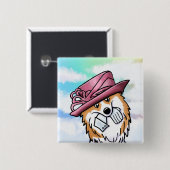 KiniArt Royal Corgi Knopf Button (Vorne & Hinten)