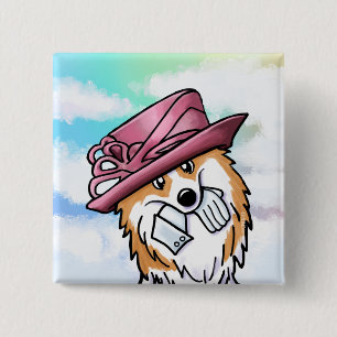 KiniArt Royal Corgi Knopf Button