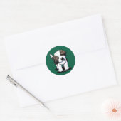 KiniArt Saint Bernard Runder Aufkleber (Umschlag)