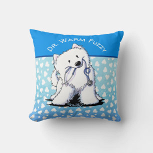 KiniArt Samoyed Doctor Throw Pillow Kissen