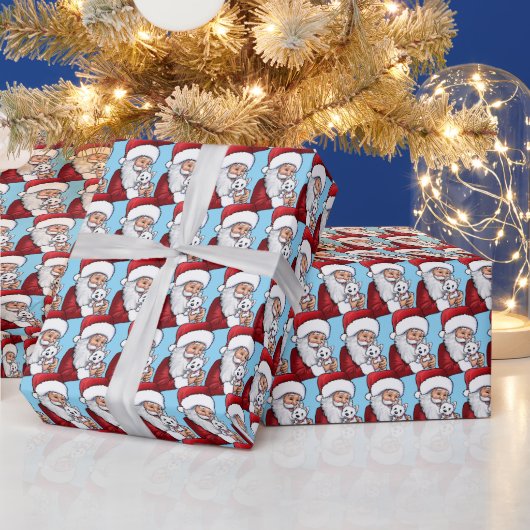 KiniArt Santa n Westie Weihnachtswrapping Paper Geschenkpapier (Feiertage)