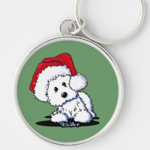 KiniArt Santa Westie Dog Schlüsselanhänger