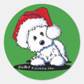 KiniArt Santa Westie Dog Stickers (Vorderseite)