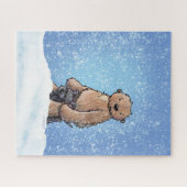 KiniArt Sasquatch Snowy Bigfoot & Scottie Dog Puzzle (Horizontal)