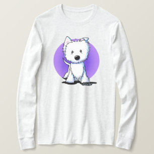 KiniArt schlaffes Ohr Westie T-Shirt