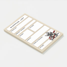 KiniArt Schnauzer Dog Einkaufsliste Post-it Klebezettel