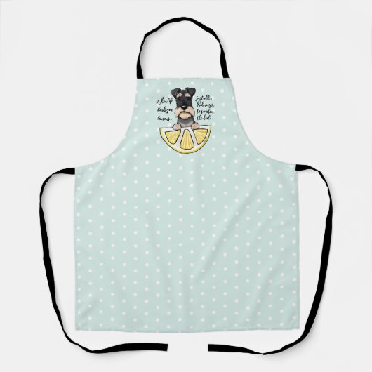 KiniArt Schnauzer Life Lemons Schürze (Vorderseite)