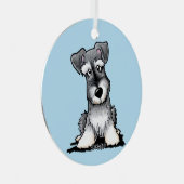 KiniArt Schnauzer Ornament Aus Metall (Vorderseite Rechts)