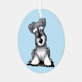 KiniArt Schnauzer Ornament Aus Metall (Vorderseite links)