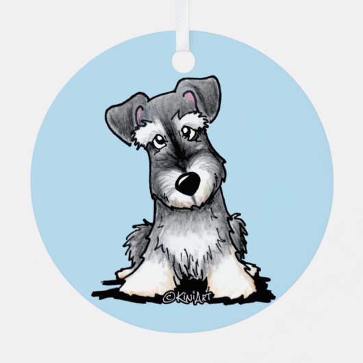 KiniArt Schnauzer Ornament Aus Metall (Rückseite)