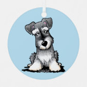 KiniArt Schnauzer Ornament Aus Metall (Vorderseite)