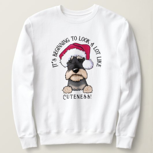 KiniArt Schnauzer Weihnachts-Sweatshirt Sweatshirt (Design vorne)