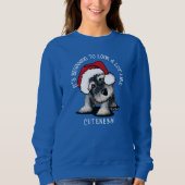 KiniArt Schnauzer Weihnachts-Sweatshirt Sweatshirt (Vorderseite)