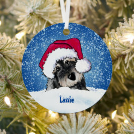 KiniArt Schnauzer Weihnachtsmetallschmuck Ornament Aus Metall