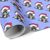 KiniArt Schnauzer Weihnachtswrapping Paper Geschenkpapier (Rolleneckpunkt)