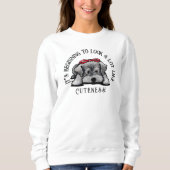 KiniArt Schnauzer Welpe Christmas Sweatshirt (Vorderseite)