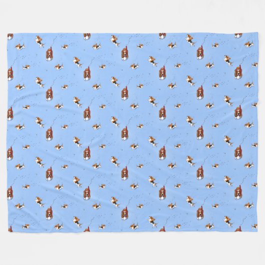KiniArt Schnorcheln Basset Hounds Sherpa Blanket Fleecedecke (Vorderseite (Horizontal))