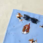 KiniArt schnorchelnder Dachshund Strandtuch (Beispiel)