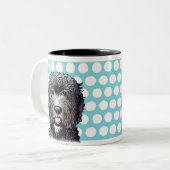 KiniArt Schwarz-Gekritzel Zweifarbige Tasse (Vorderseite Links)