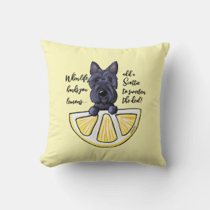 KiniArt Scottie Life Lemons Akzent Kissen