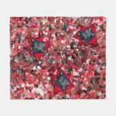 KiniArt Scottie Red Abstrakt Fleecedecke (Vorderseite (Horizontal))