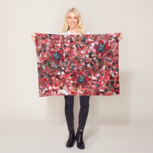 KiniArt Scottie Red Abstrakt Fleecedecke
