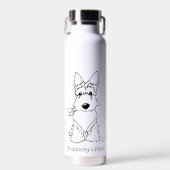 KiniArt Scottish Terrier T - Shirt Trinkflasche (Vorne)