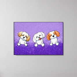 KiniArt Shih Tzu Trio Leinwanddruck