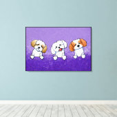 KiniArt Shih Tzu Trio Leinwanddruck (Insitu (Holzboden))