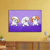 KiniArt Shih Tzu Trio Leinwanddruck (Insitu (Wohnzimmer))