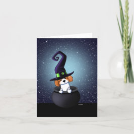 KiniArt Shih Tzu Witch Halloween Karte