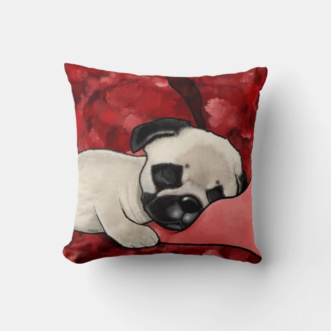 KiniArt Sleepy Mops Kissen (Vorderseite)