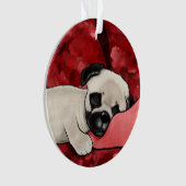 KiniArt Sleepy Mops Ornament (Vorderseite)