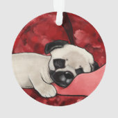 KiniArt Sleepy Mops Ornament (Rückseite)