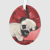 KiniArt Sleepy Mops Ornament (Vorderseite)