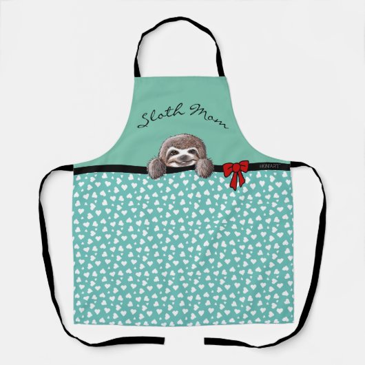 KiniArt Sloth All-Over-Print-Schürze Schürze (Vorderseite)