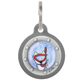 KiniArt Snorkel Westie Pet ID Tag Haustiermarke