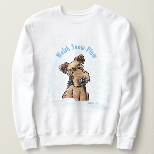 KiniArt Snowy Welsh Terrier Sweatshirt (Design vorne)