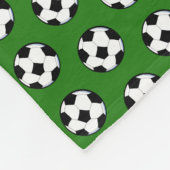 KiniArt Soccer Fleece Blanket (Ecke)