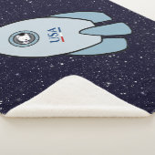 KiniArt Space Rocket Dog Westie Sherpa Blanket Sherpadecke (3/4)