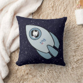 KiniArt Space Rocket Hund Westie Kissen (Decke)