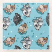 KiniArt Spitz Parade Glass Untersetzer (Vorderseite)