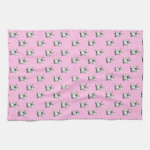 KiniArt Spitz Pink Geschirrtuch (Horizontal)