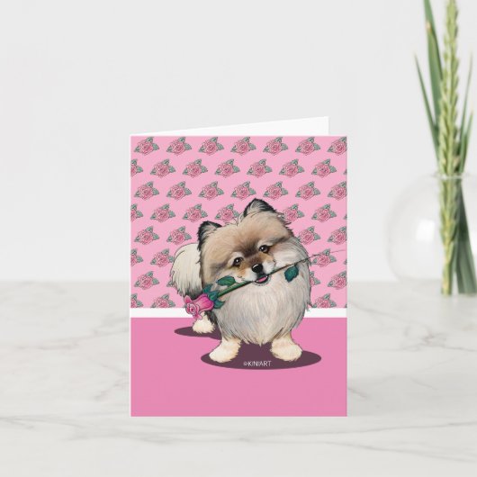 KiniArt Spitz Walter Feiertagskarte (Vorderseite)