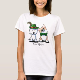 KiniArt St. Paddy's Westie and Corgi T-Shirt