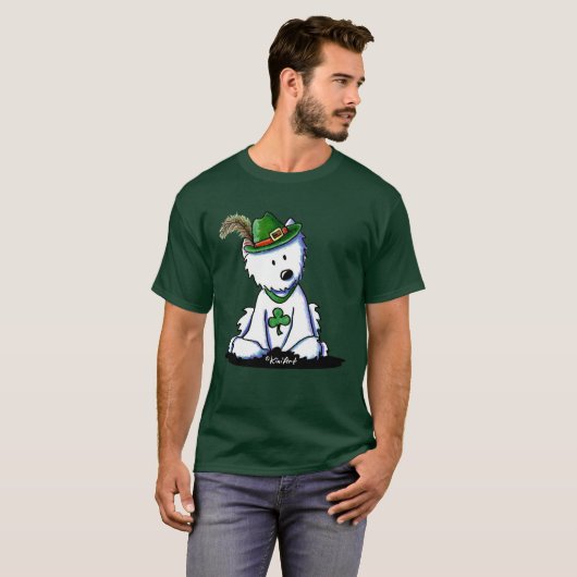 KiniArt St. Patty's Day Westie T-Shirt (Vorne ganz)