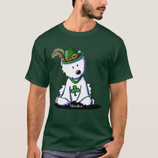 KiniArt St. Patty's Day Westie T-Shirt (Vorderseite)