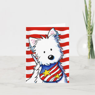 KiniArt Star Spangled Westie Karte