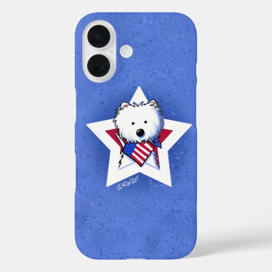 KiniArt Star Speckled Westie Case-Mate iPhone Hülle (Rückseite)